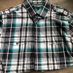 Express Plaid Dress Shirt